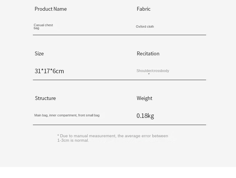 Men's Chest Bag Casual Backpack Sports Function Oblique Shoulder Fashion Tactical Single Crossbody
