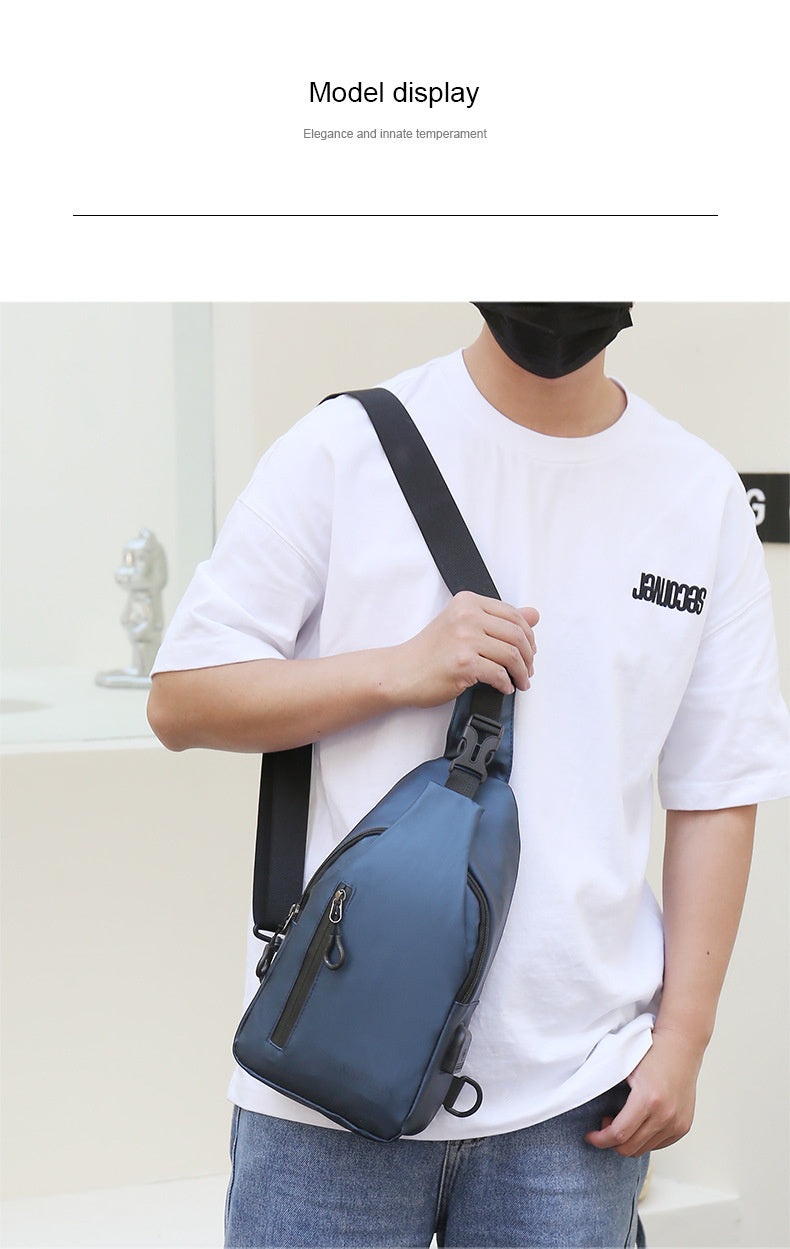 Men's Chest Bag Casual Backpack Sports Function Oblique Shoulder Fashion Tactical Single Crossbody